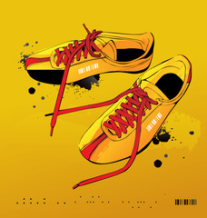 vector sneakers, gym-shoes