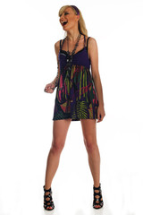 Blonde girl have fun