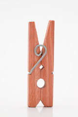 clothespin on a white background