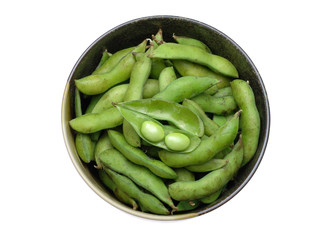 Bowl of edamame