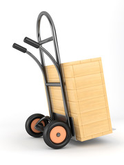 handcart and box