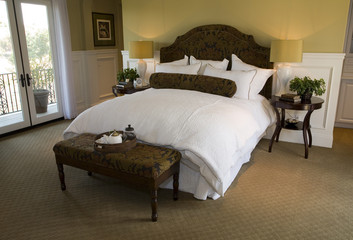 Luxury bedroom with contemporary decor.