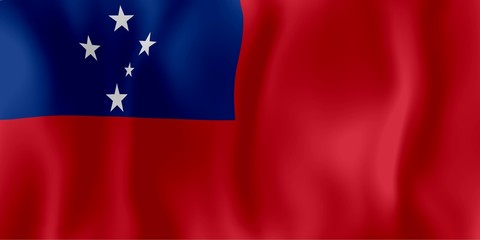 drapeau froissé samoa crumpled flag