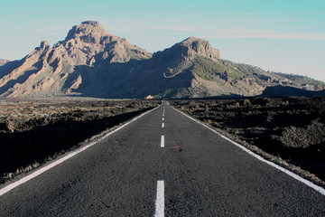 Straße zum Teide auf Teneriffa