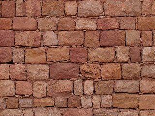Ancient stone wall background in Petra Jordan