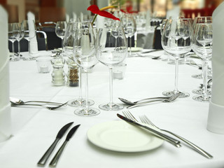 festtafel,gedeckter tisch, bankett tisch