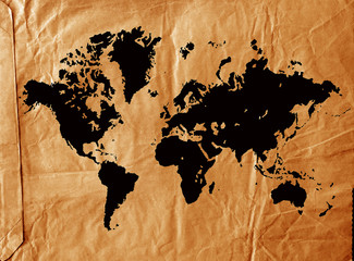 Vintage world map