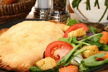 Meat Pastry and Salad