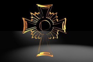Golden christian Cross