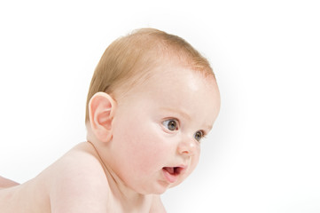 portrait of a six months old baby
