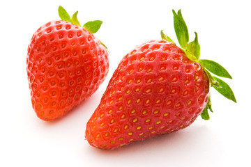 two strawberries