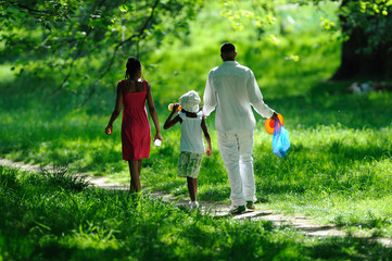 Hot walk home from the park with dad