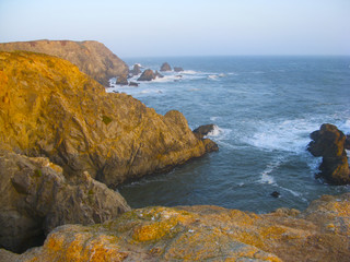 California coastline at sunset
