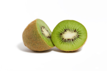 fresh kiwi on white background