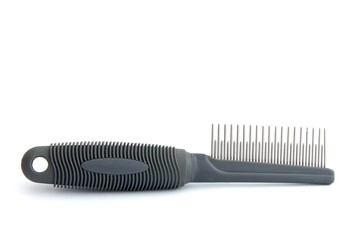 Pets comb with two rows of prongs on white background