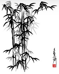 oriental bamboo painting