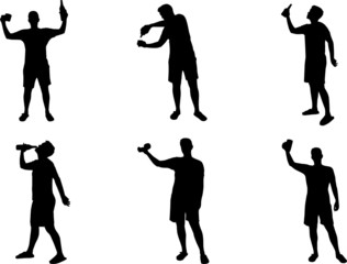 more drinking silhouettes