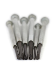 Macro of screwdrivers