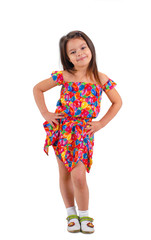 little girl in short dress