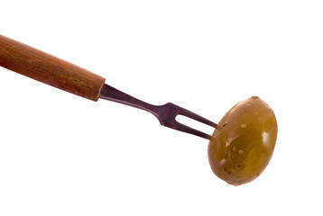 Mediterranean Olive on Fork