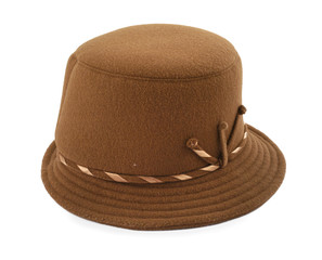 brown woman's hat