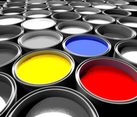paint tank, colorfull background