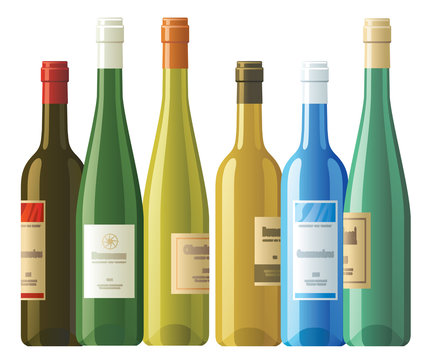 Assorted wine bottles