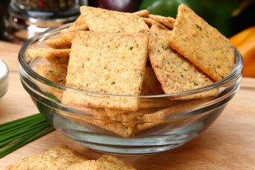 Sour Cream and Chive Flavored Crackers