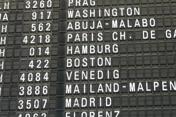 abflugtafel anzeigetafel flughafen display