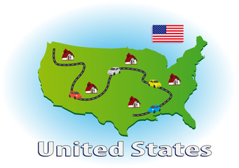 Obraz premium Traveling in the United States