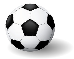 Soccer ball. Vector illustration. Isolated on white background.