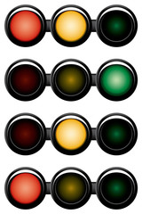 3-sections traffic-light.