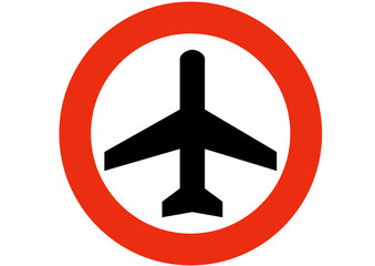 Obraz premium Interdiction de survol aux avions