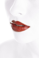 red gloss lips