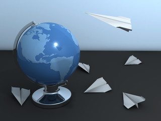 Fototapeta premium Paper airplanes