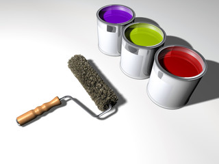 Paint and roller