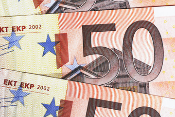 Money - 50 Euro Notes Detail