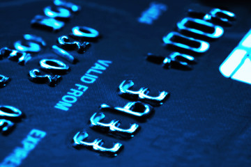 Credit card with shallow DOF