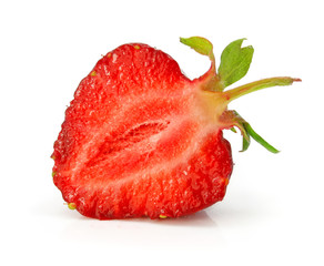 fruit of red strawberry isolated