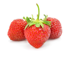fruits of red strawberry isolated