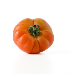 ripe italian tomato isolated on white background