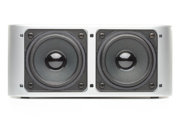 Loudspeaker on a white