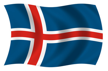 Fototapeta premium Bandera de Islandia