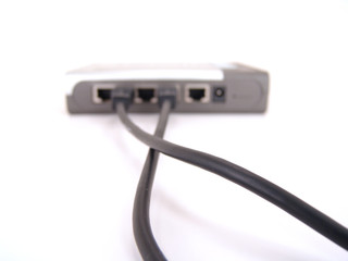 ethernet cord and router