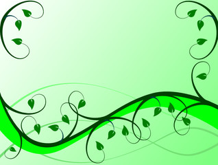 Green Floral Background Design