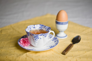 Cup of tea and egg