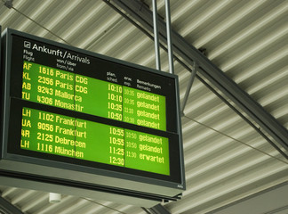 Fototapeta premium Arrival Board at airport