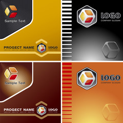 Corporate Vector Business Template Background with Logo 