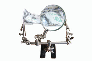 Magnifier with dollar