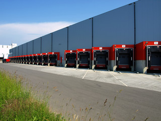 red loading docks